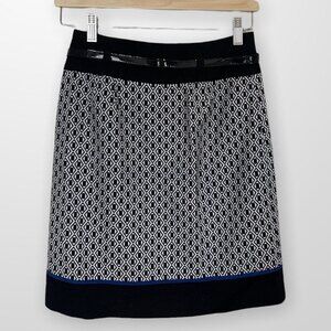 Ann Taylor Geometric Pencil Skirt A-Line Size 2